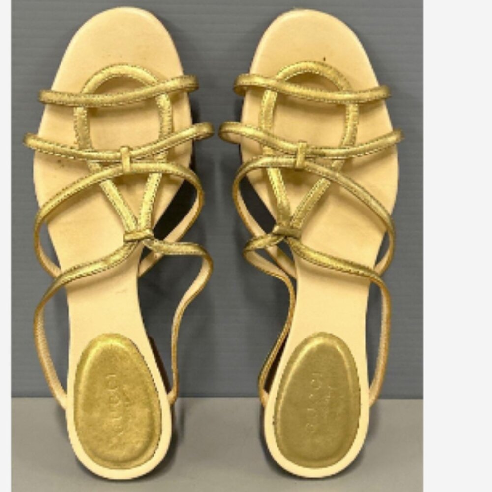 Gucci Gold Leather Sandals Size 5B